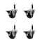 Service Caster 3'' Soft Rubber Swivel 3/4'' Expanding Stem Caster Set with Brake, 4PK SCC-EX20S314-SRS-PLB-34-4 - alternate 1